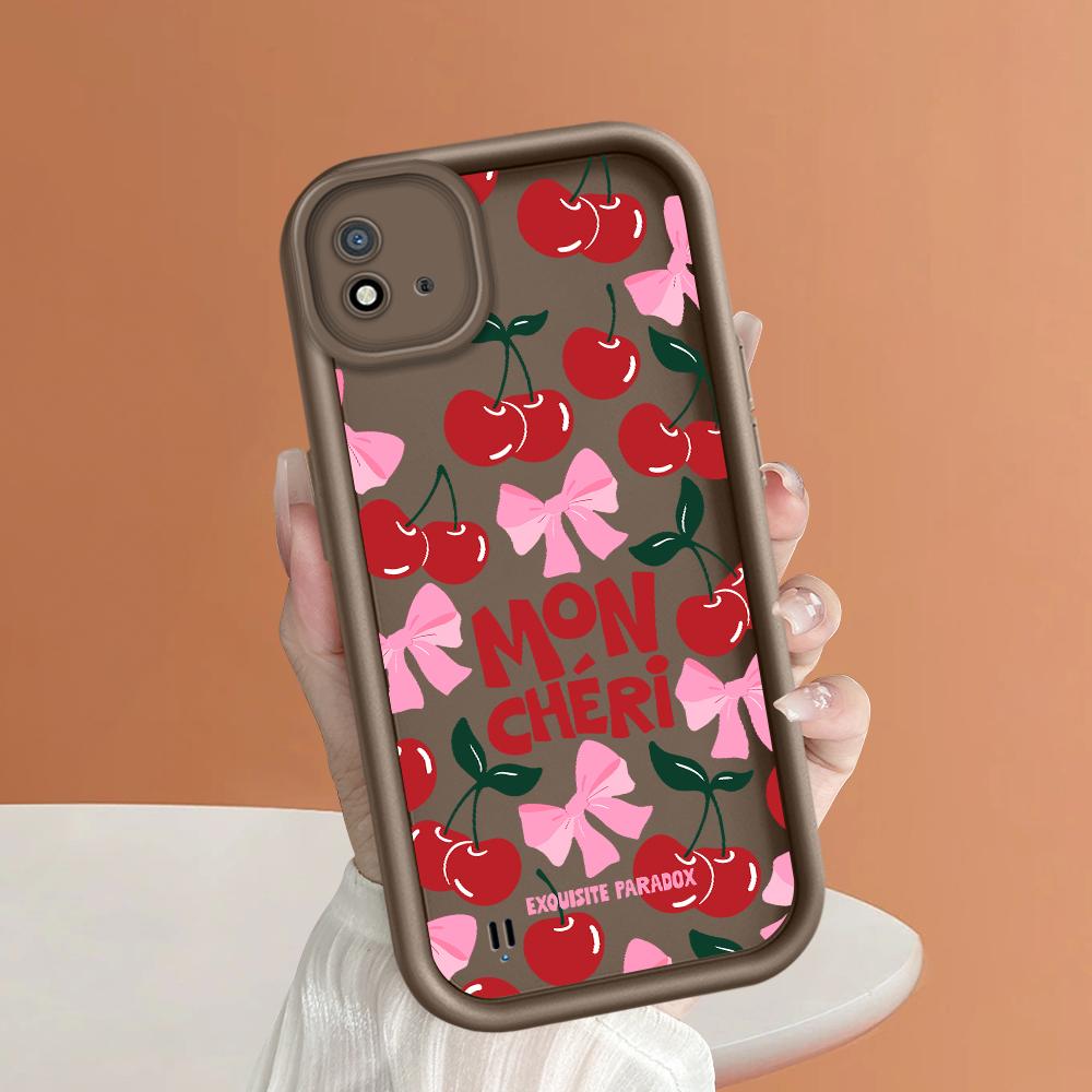 Soft Silicone Square Ladder Printing Pattern Phone Casing Full Cover Camera Shockproof Protection Rubber Case for OPPO Realme