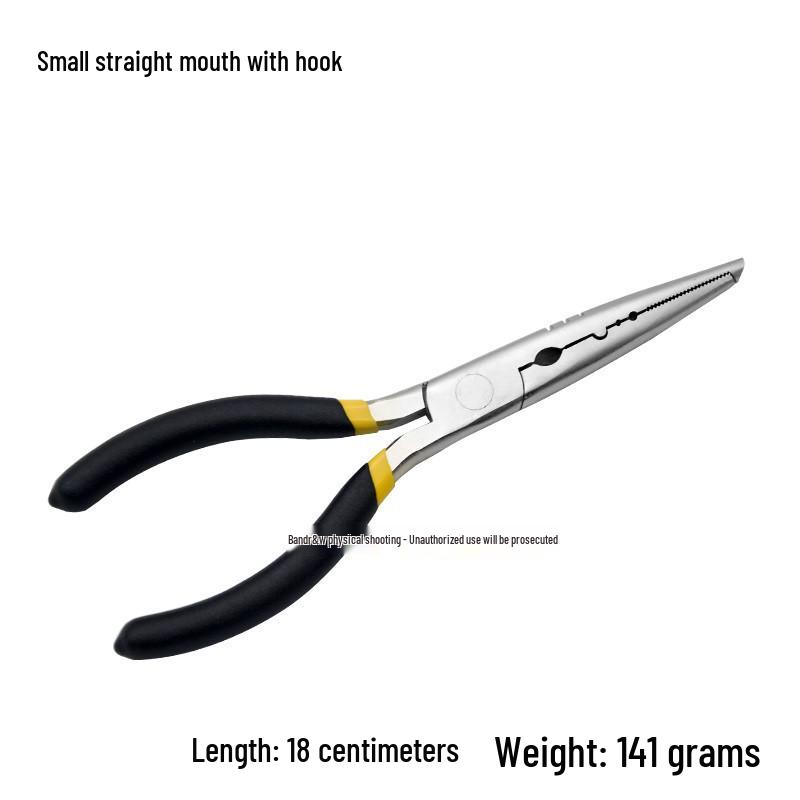 Bent-Nose Hook Remover & Fish Gripper: High-Carbon Steel Multi-functional Fishing Pliers