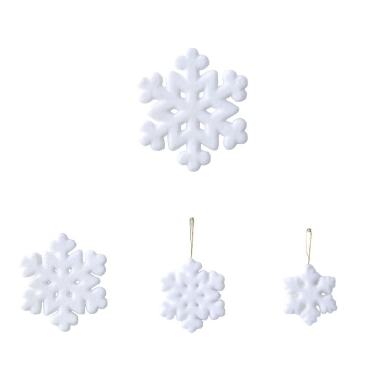 Soft-Furred Snow Crystalloid Christmas Tree Multiple Purpose Celebratory Adornment Environmentally Safe Design for Winter Festivities