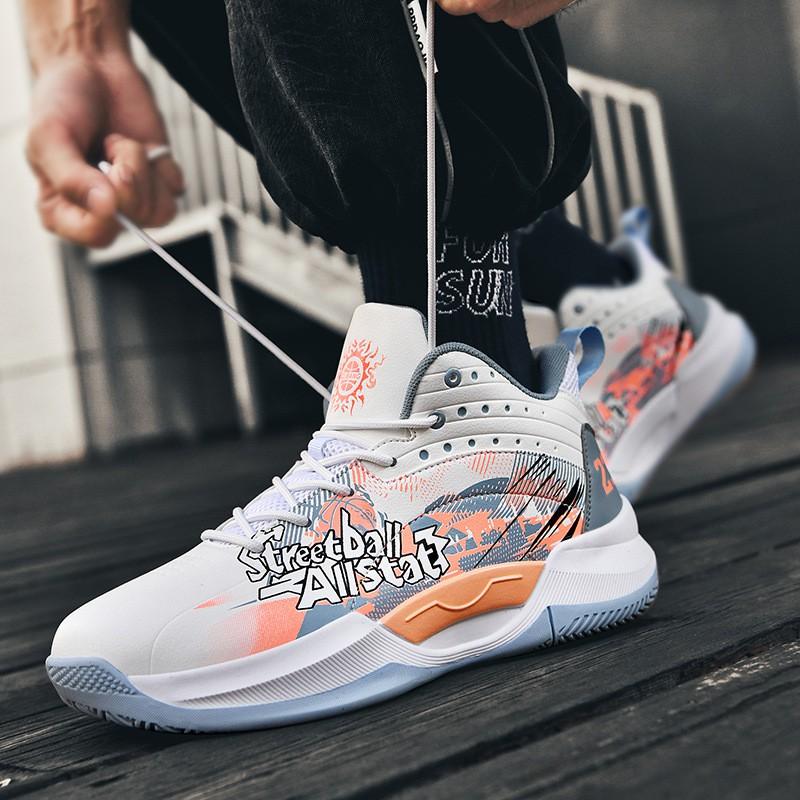 High-Top Basketball Shoes Teens Kids Outdoor Court Training Running Sneakers Rubber Sole Synthetic Upper