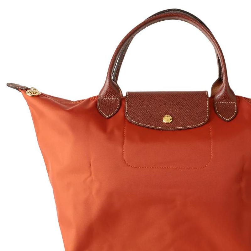 Longchamp Le Pliage Original Classic Logo Nylon Tote Bag Medium Women Tote Bags Brick-Red 1623089P97