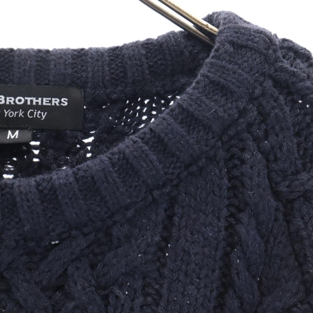 68&brothers Long Sleeve Sweater M Navy System Knit Men's Used