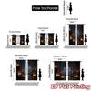 2pcs   2D FLAT PRINTING Curtains (Without Rod) Ancient Cavern Modern Curtains Versatile 100% Polyester Curtains Decorations