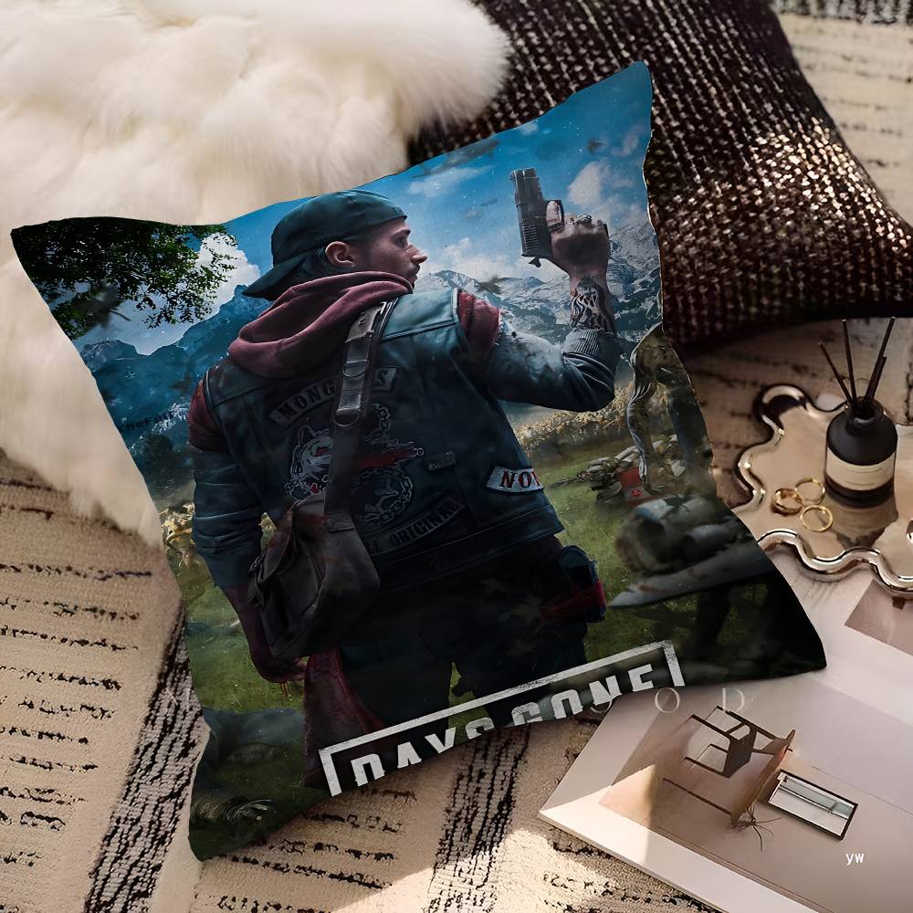 Videospiele Days Gone Kissenbezug Polyester Sofakissen Dekorative Wurfkissen Heimdekoration Kissenhülle