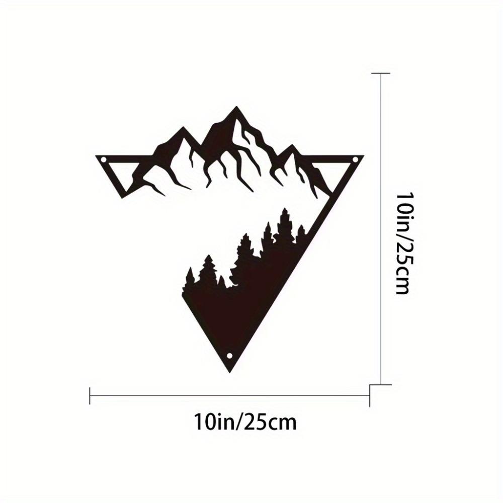 Mountain Landscape Metal Wall Art Modern Home Office Decor Statue