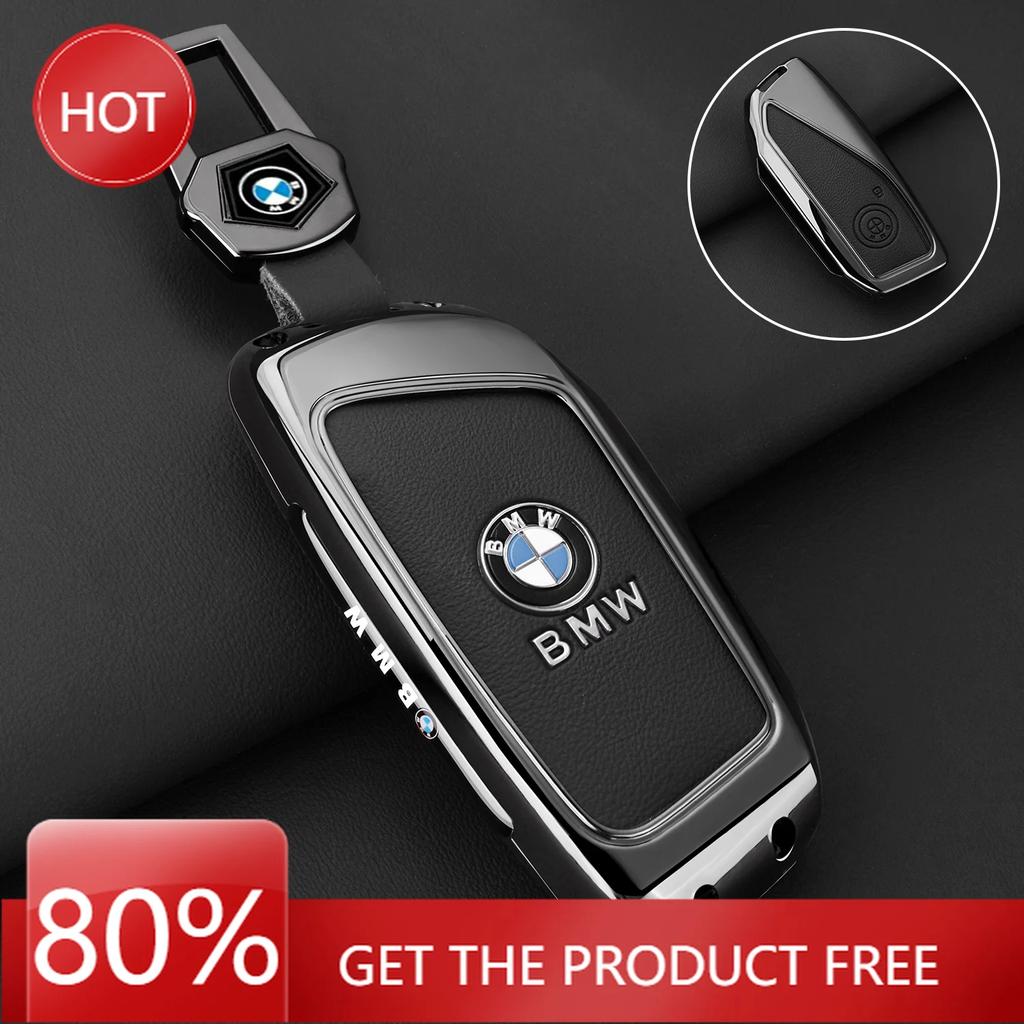 Hot 2025 Zinc Alloy Leather Car Key Case Fob Cover Shell for BMW Series 7 735i 740Li X7 X1 U11 2023 I7 G07 LCI XM 2024 2025 Acce