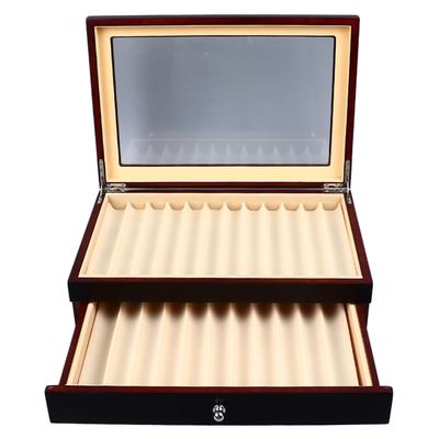 Pen Display Box 23 Slot Double Layer Transparent Top Pen Collection Display Box for Anniversaries