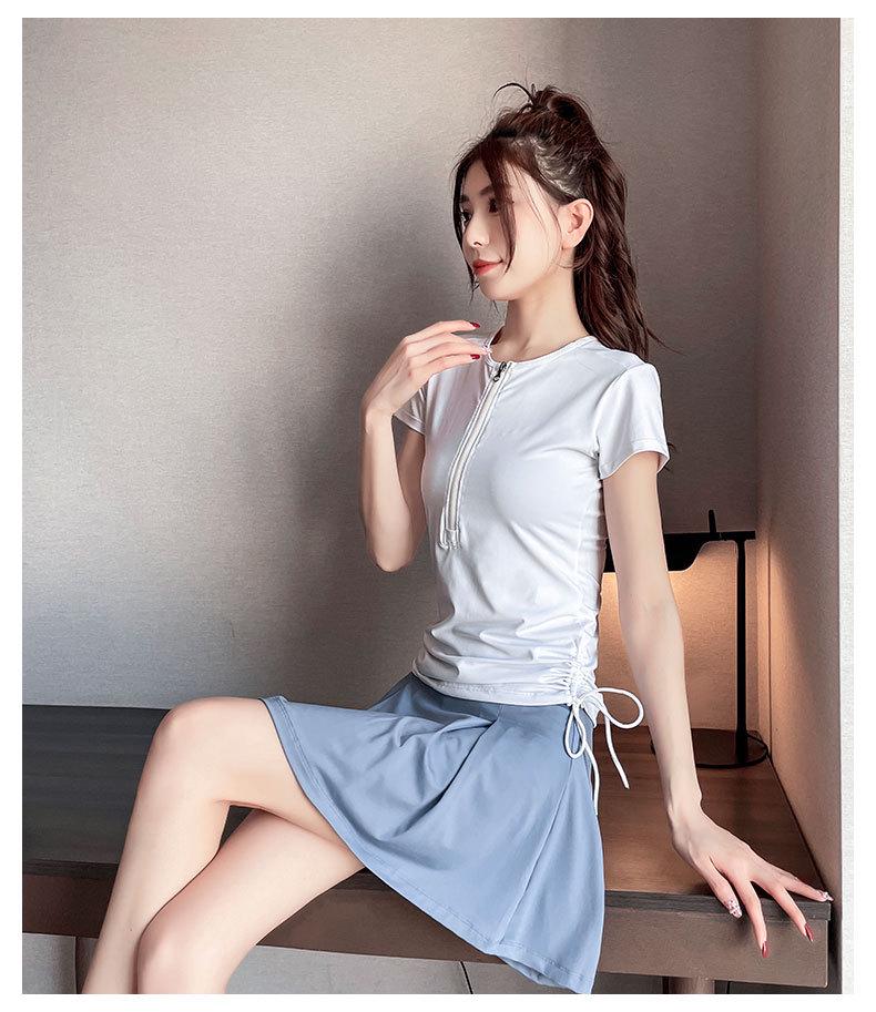Women's Summer 2025 Quick-Dry Badminton & Tennis Outfit - Short Skirt Fitness & Yoga Suit
