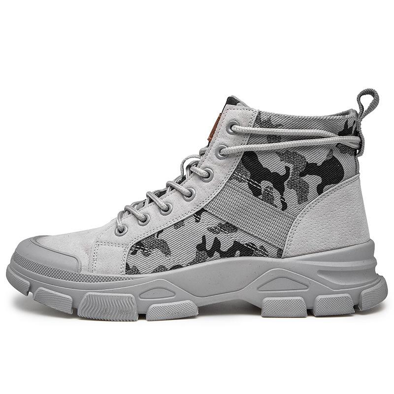 Fashion Men Boots  Boots Lace Up Outdoor Hiking Shoes Light Non-slip Mens Platform Desert Ankle Boots