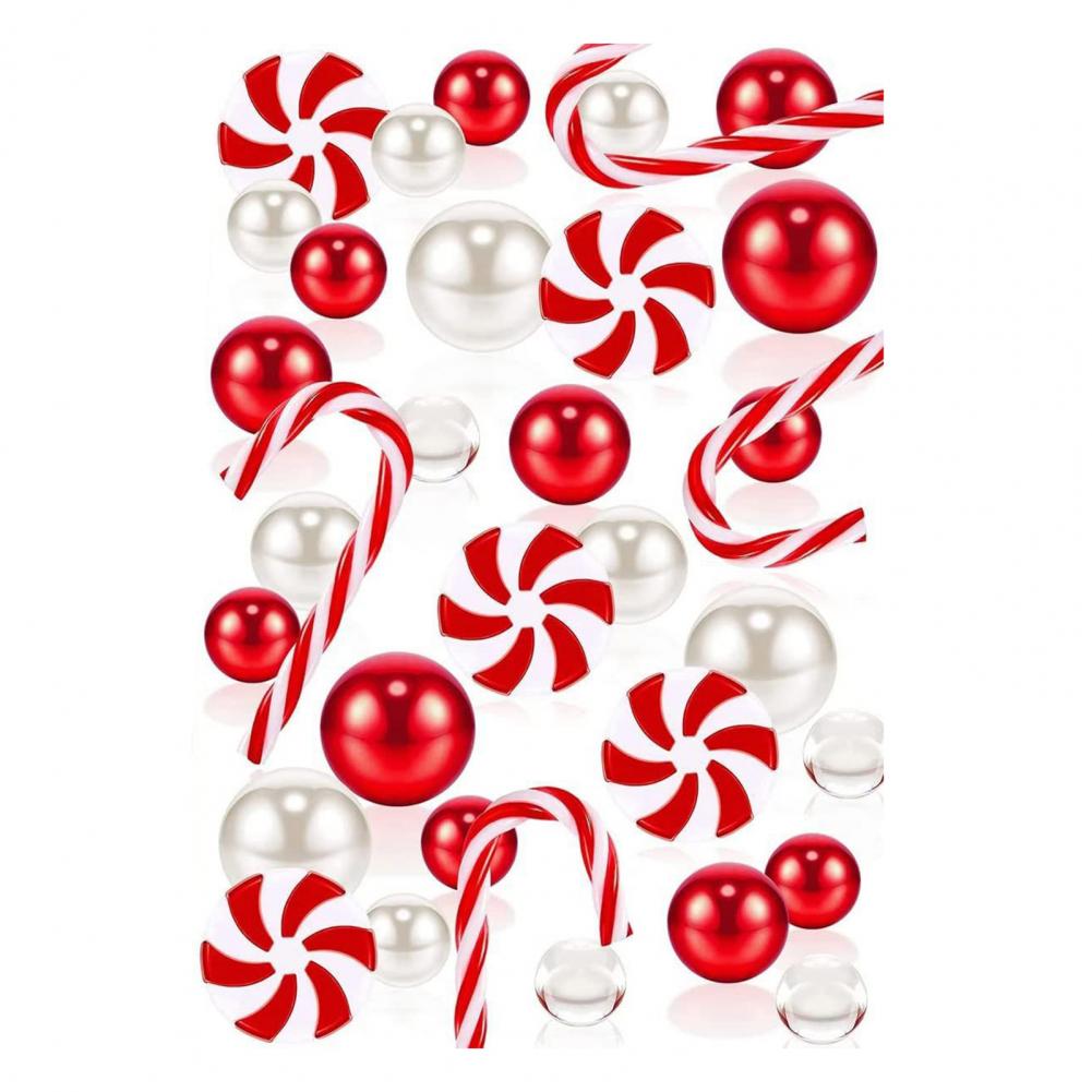 

DIY Floating Vase Candles Candy Cane Pears Beads Wedding Table Decoration Christmas Vase Filler Home Decor Floating Vase Filler