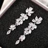 Huitan Gorgeous Women's Stud Earrings Full with Dazzling CZ Stone Sparkling Ear Piercing Earrings Party Jewelry