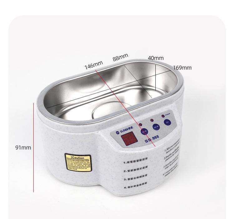 DADI968 Ultrasonisk Rensemaskin for Briller og Smykker