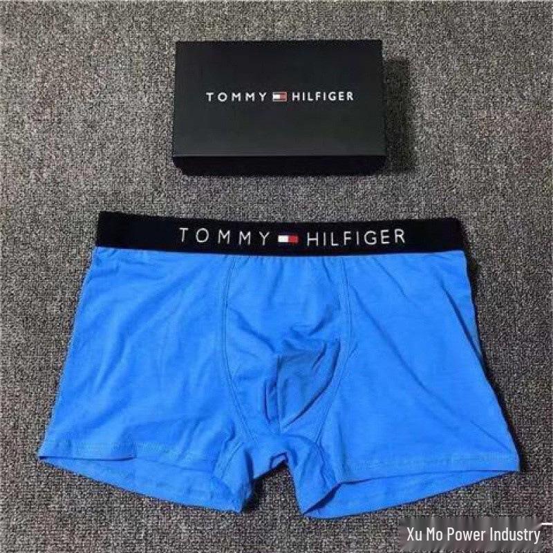 Tommy Men's Cotton Boxer Briefs Mid-Waist Shorts - Free Shipping