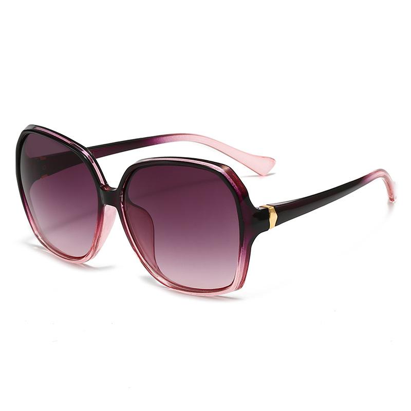 Vintage Large Frame Sunglasses Ins Fashion Sunglasses for Women