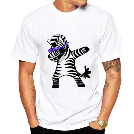 2026 Summer Fashion Dabbing Unicorn T-Shirt  Men Funny T Shirts Dabbing Hip Pop Unicorn/Cat/Zebra Tops Tee  gt184