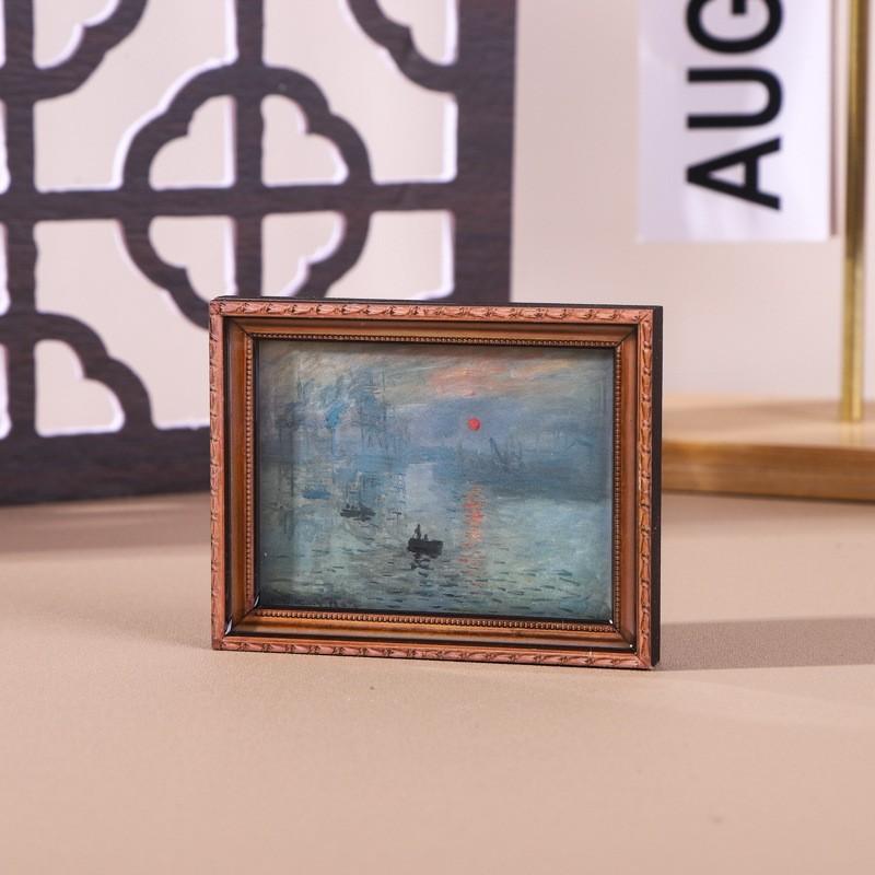 Custom Wooden Fridge Magnet World Famous Painting Oil Art Series Cultural Gift Home Decor Retro Souvenir