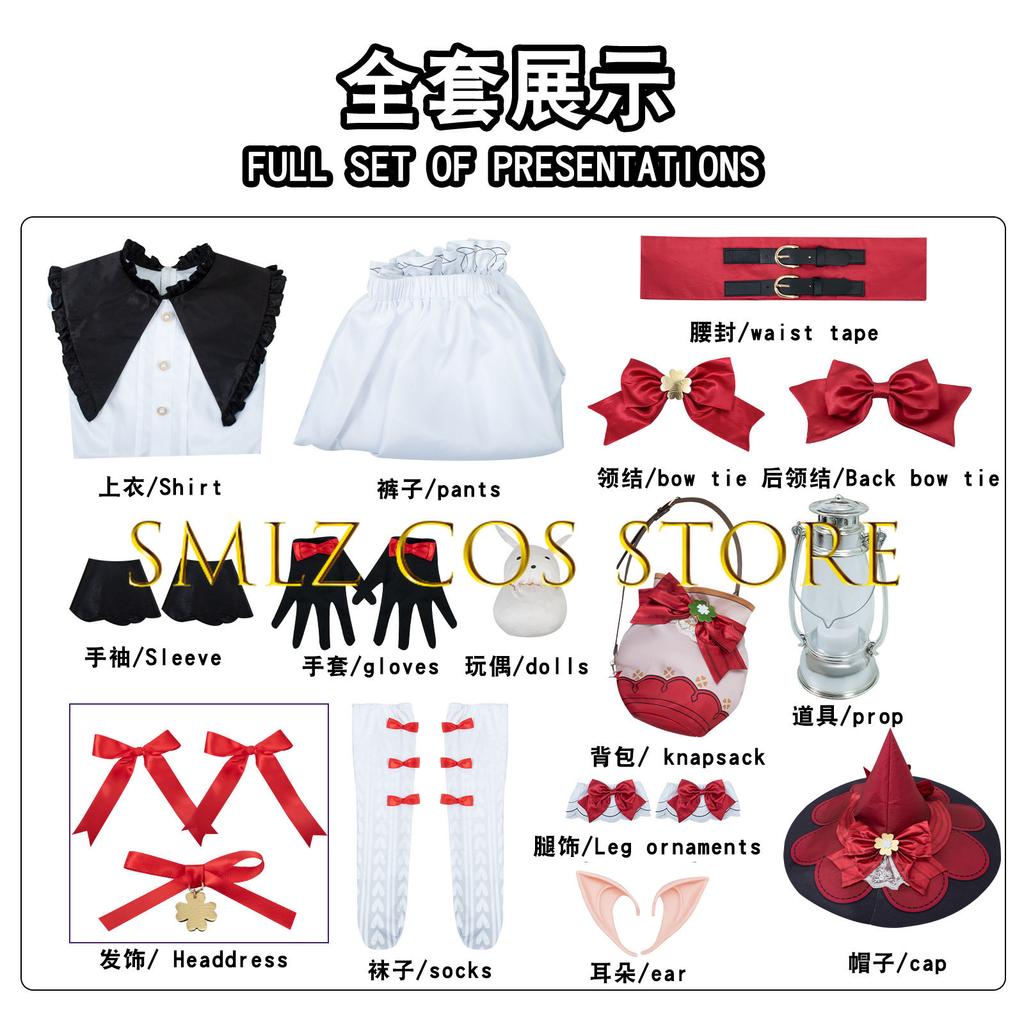 Spiel Hexe Klee Cosplay Kostüm Anime Impact Cosplay Lolita Kleid Anzug Frau Mit Hut Halloween Party Uniform Kleidung