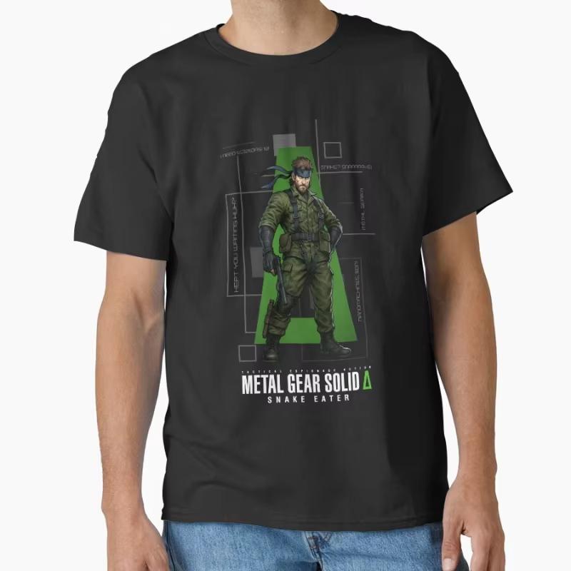 

Футболка Metal Gear Solid Delta Snakeeeeee Snake Big Boss Mgsv Kojima Productions — подарок для фанатов видеоигр, большие размеры. S