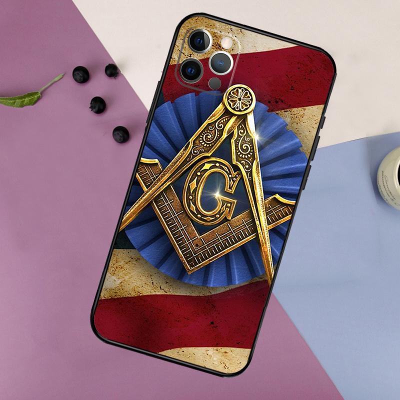 Freemasonry Logo Symbol Phone Case For iPhone 16 15 14 13 12 11 17 Pro Max 13 mini 16 Plus 16e 17 Air Bumper Cover