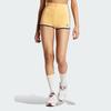 adidas Originele Terry Shorts Gestreept Print Klein Logo Strakke Casual Shorts Dames Shorts Licht-Oranje-Geel JG8060