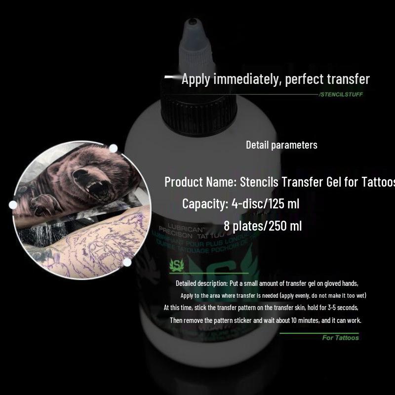 Cross-Border Tattoo Transfer Gel: Long-Lasting, Smudge-Resistant; Suitable for Real Skin
