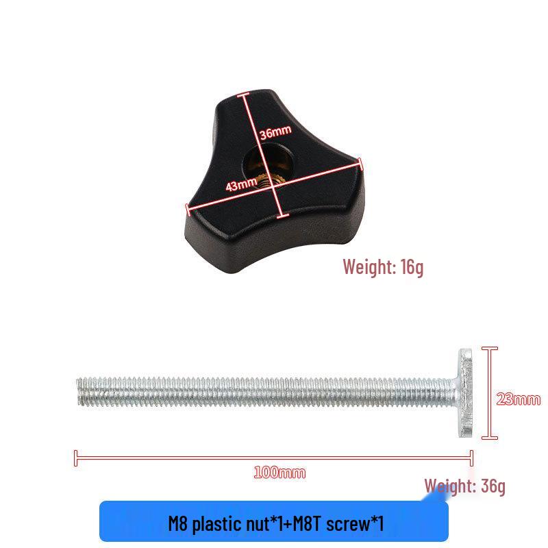 Aluminum Pressure Block T-Slider Handle for Woodworking T-Slot Guide Rail