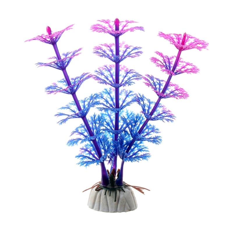 2 Stück Wasserpflanzenblätter für Fischtank Aquarium Dekoration Schönes Aussehen Künstliche Pflanzenblätter Mehrfarbig