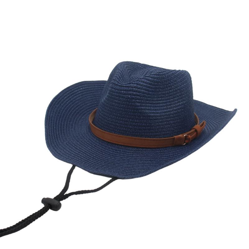 Vacation Style Lafite Straw Hat Handmade Sunscreen Visor Panama Beach Simple Weave Seaside Small Fresh