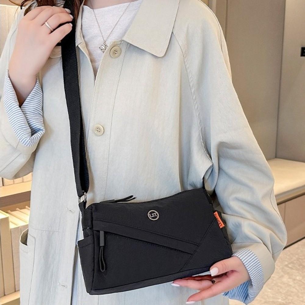 New Large Capacity Crossbody Bag Nylon Lightweight Shoulder Bag Multi-Compartment Waterproof Ladies Bag Casual