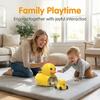 Cartoon Design Yellow Duck Launching Toy Early Education Ejection Toy Car  Educational Play