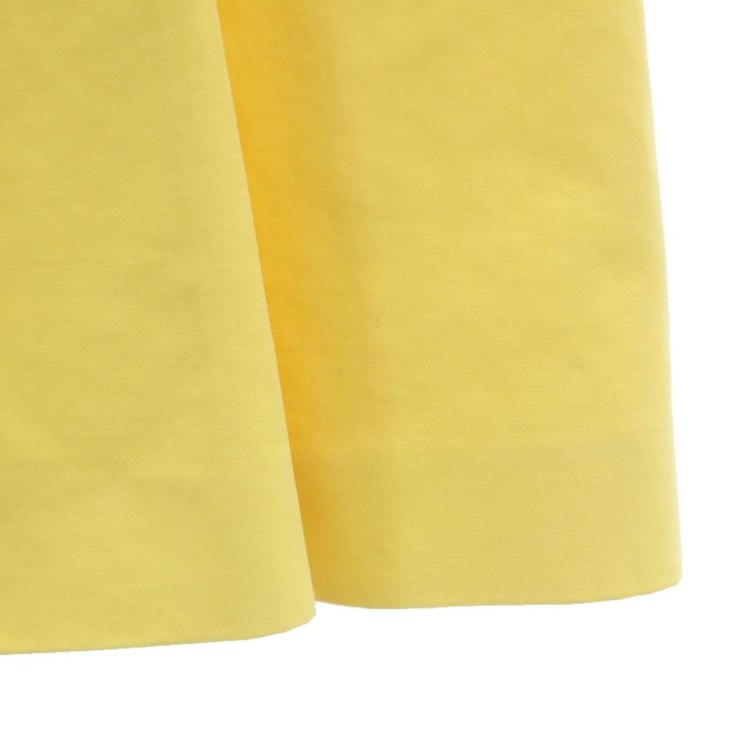 Celine Made In France Midi Length Pleated Skirt 36 Yellow Women Used