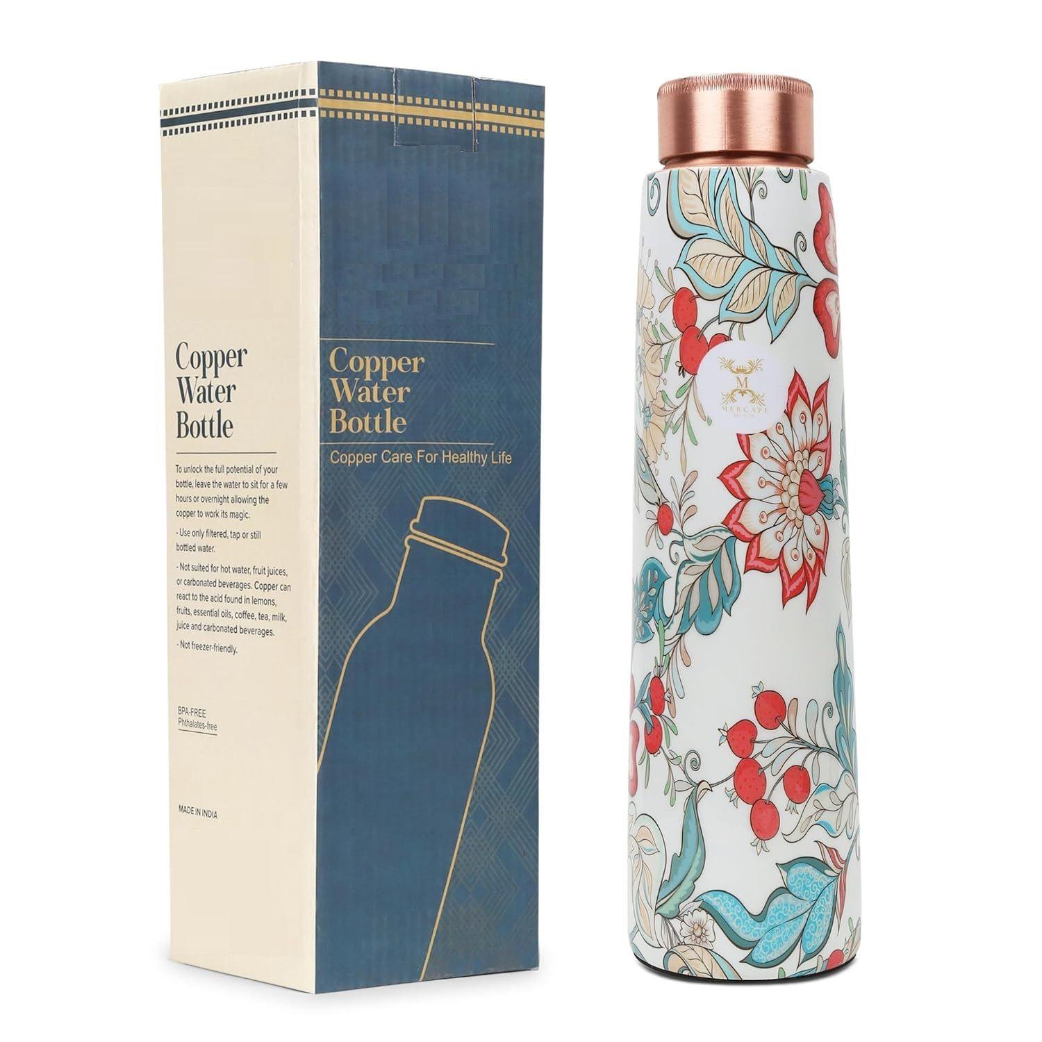 

Handcrafted Copper Bottles for Water with Leak Proof Lid | 100% Pure Copper Bottle Healthy Living Wellness Fitness Yoga | BPA Free & Non Toxic |
