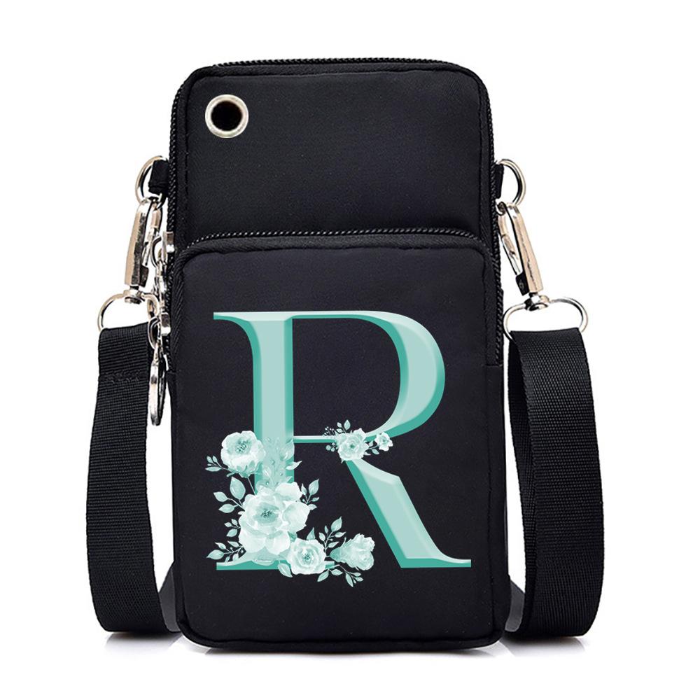 Crossbody Bag 26Alphabet Printed Letters Trend Shoulder Bag Mobile Phone Change Bag