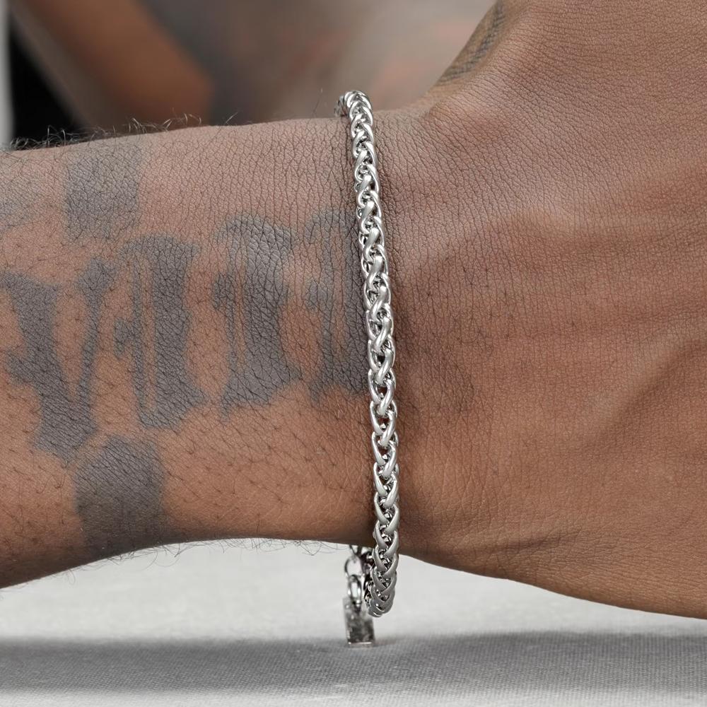 Fashion Stainless Steel Cuban Chain Bracelet for Men Women Unisex Couple Wrist Hand Jewelry Trendy Gift