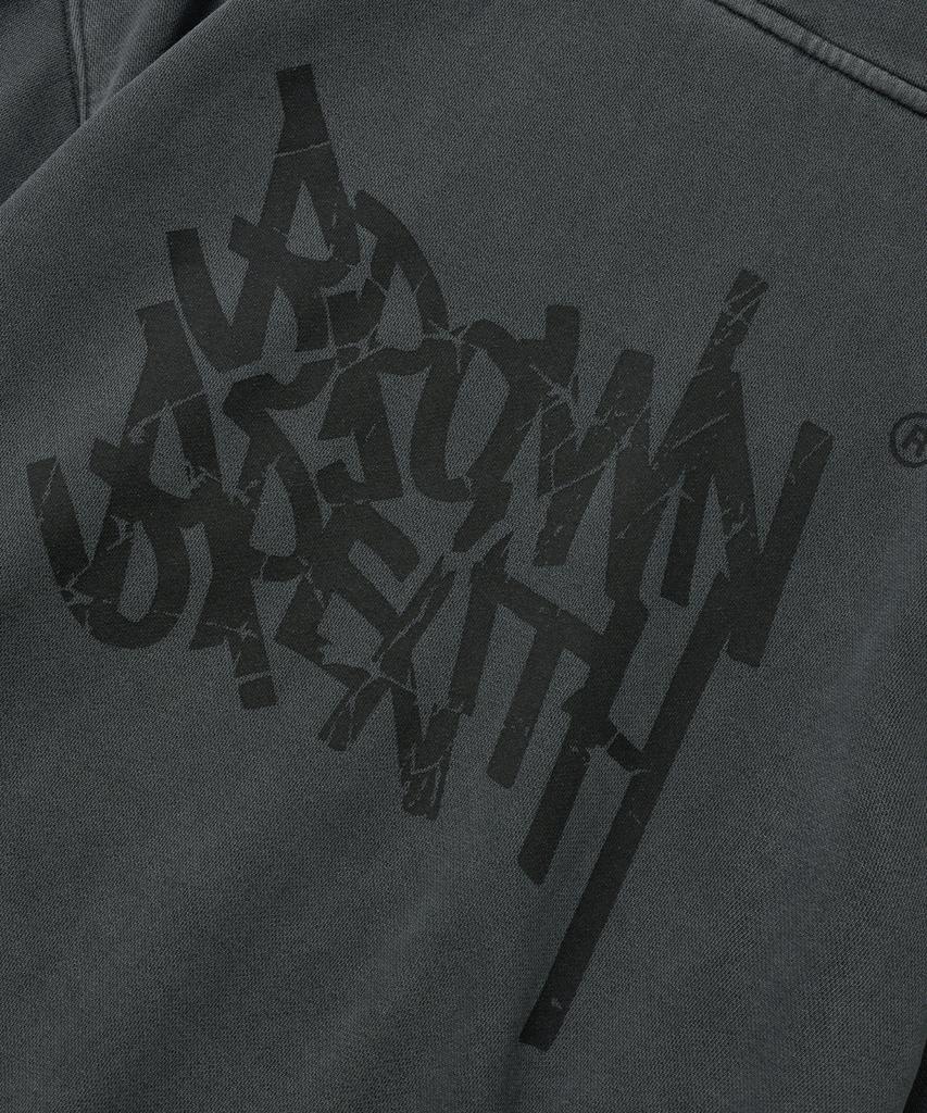Brownbreath Pigment Tag Hood Zip Up - Charcoal