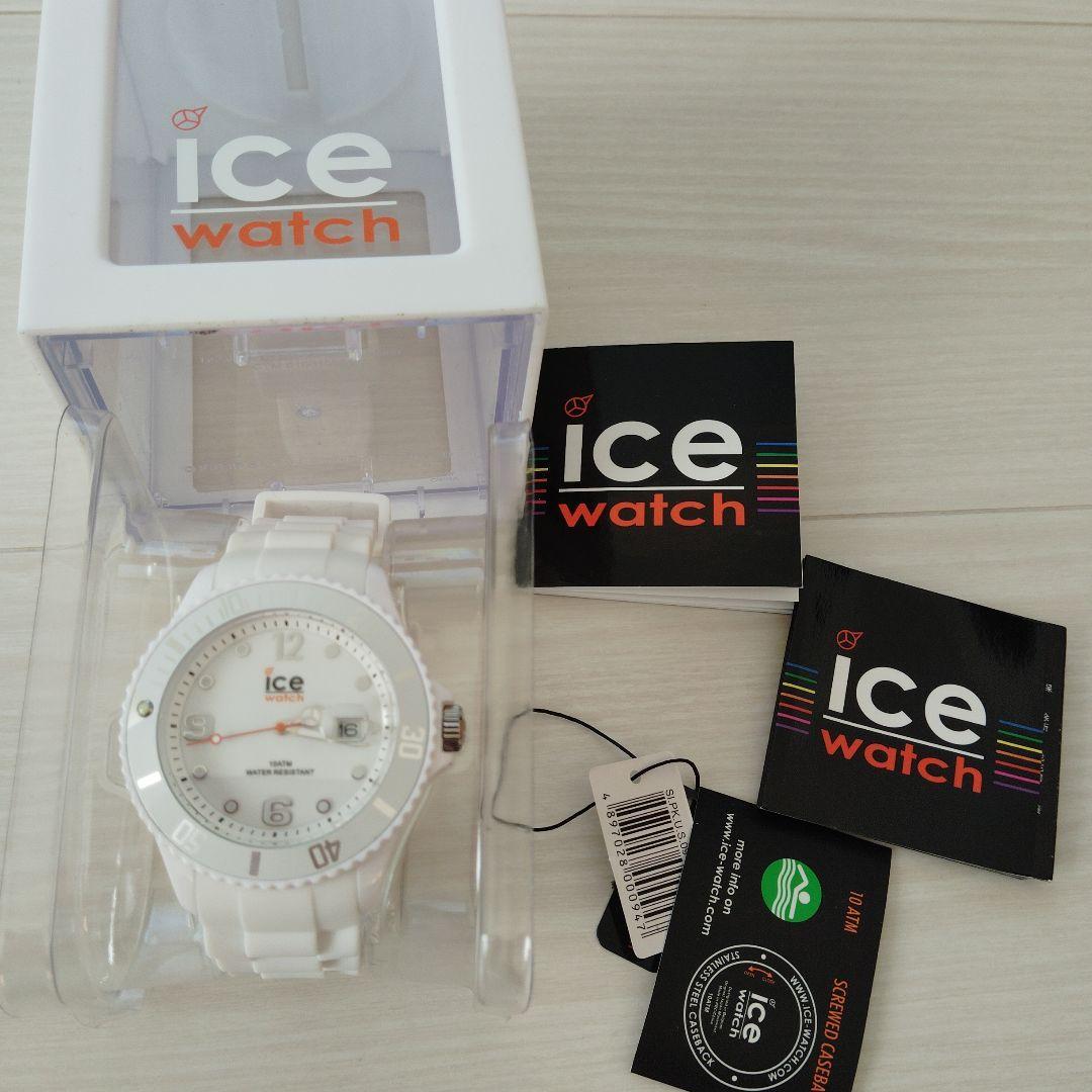 Used New and unused ICE watch white analog wristwatch