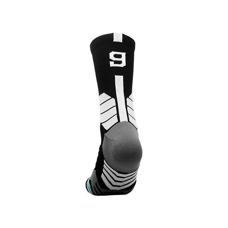 Elite Men s Mid-Calf Basketball Socks - Thickened, High-Top, Digital Star Player Sports Socks Adult Size - Single