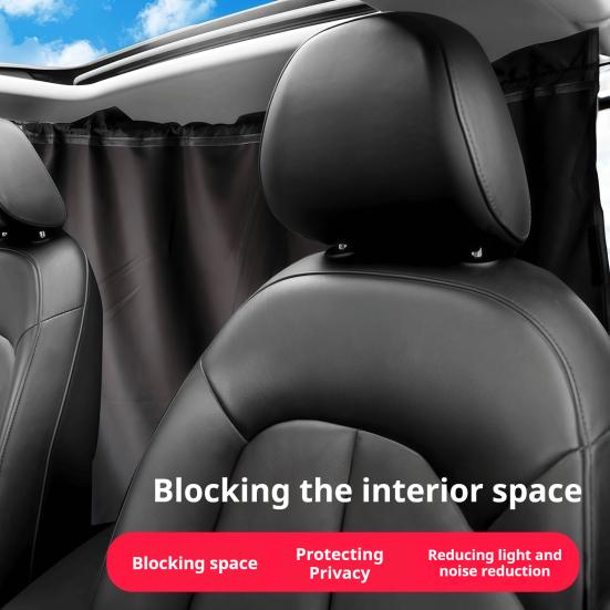 

2 шт. Автомобильная перегородка-шторка Такси Солнцезащитные шторки Разделитель для конфиденциальности Переднее/заднее сиденье Съемный Автомобильный солнцезащитный экран для водителей чёрный