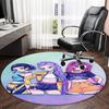 1pc KPop Demon Hunters9 Print Round Carpet Chair Round Carpet Suitable for Bedroom Living Room Home Decorative Carpet