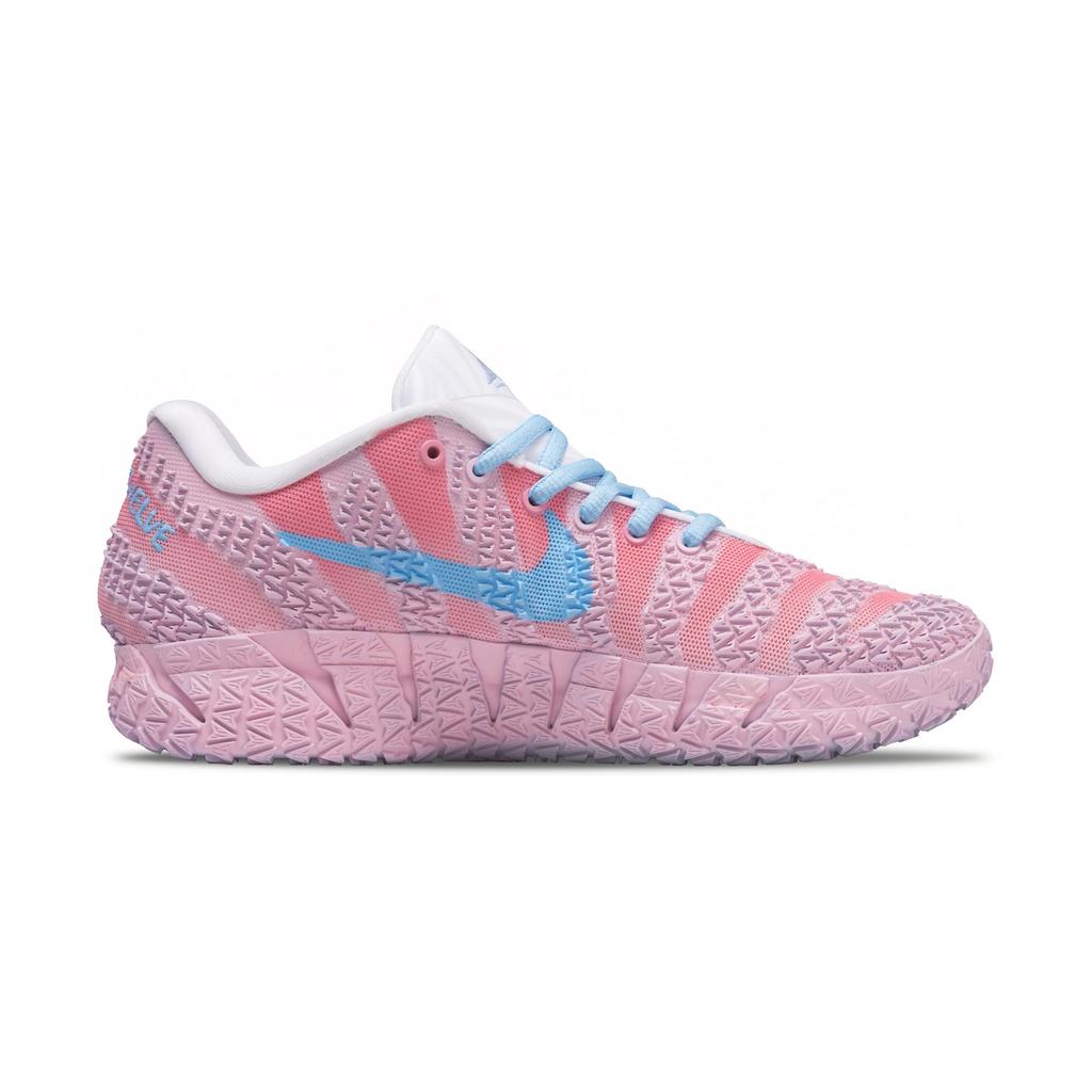 Nike Ja Morant 3 Abrasion Resistant Low Top Basketball Shoes Unisex Pink Blue HF2794-100(Team1413-)