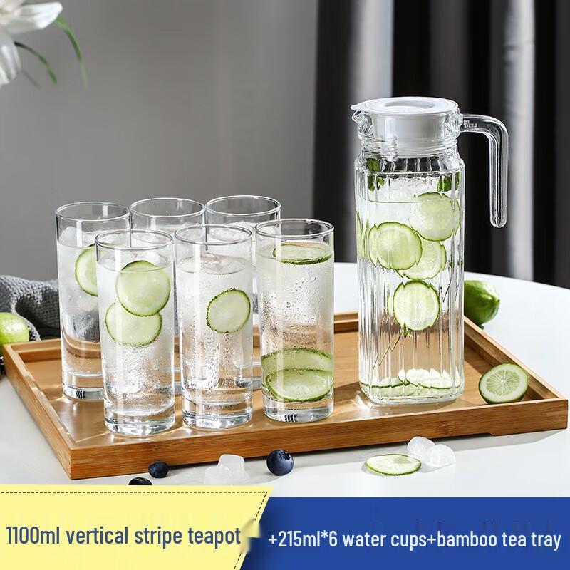 Zhuopu Heat-Resistant Glass Teapot & Cup Set with Tray