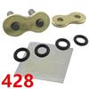 5pcs Chain Lock, Chain Joint, Gold Oil Seal Chain Buckle Motorcycle Chain Buckle 428 520 525 530 Chain Buckle