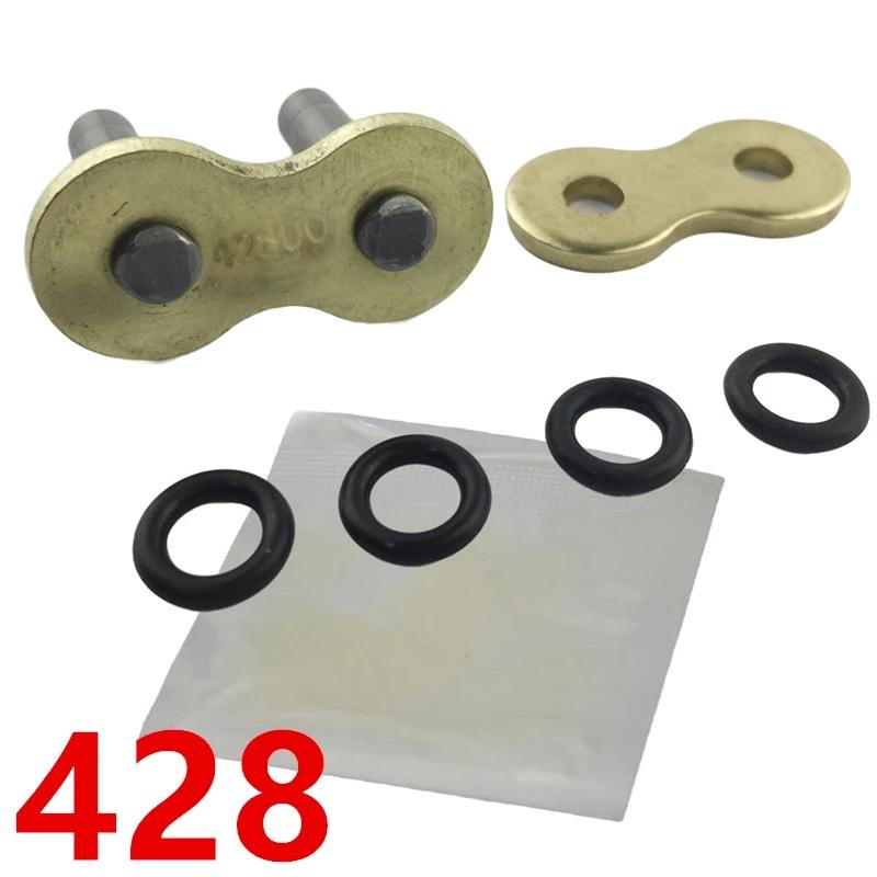 5pcs Chain Lock, Chain Joint, Gold Oil Seal Chain Buckle Motorcycle Chain Buckle 428 520 525 530 Chain Buckle