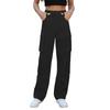 Women High Waisted Cargo Pants Y2K Trousers Wide Leg Casual Pants with 8 Pockets