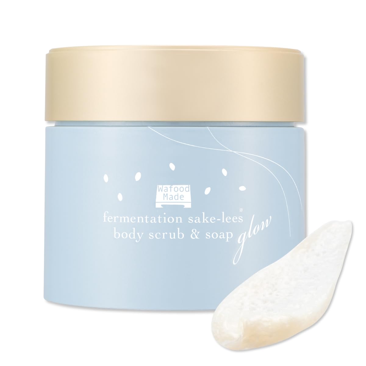

Wafood Made Fermented Sake Lees Body Scrub Soap Scrub Cleanser for Dull Brightening Galactomyces Fermented Sake Lees Amino Vitamin Skin Care & Glow,