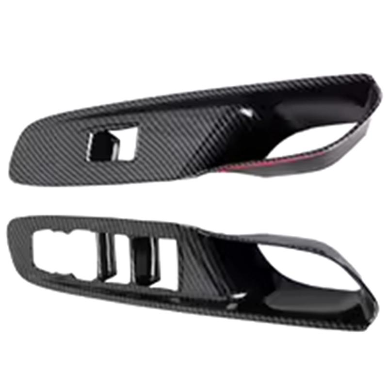 For  Corvette C8 Front Door Window Lift Switch Cover Inner Armrest Panel Sticker High Equipment