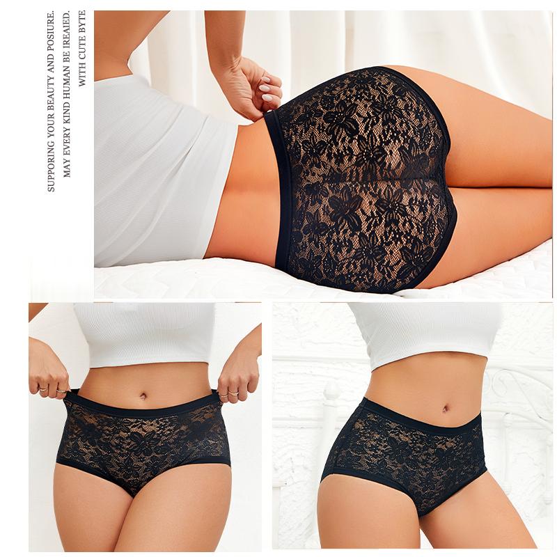 Dámské sexy kalhotky Bezpečné duté krajkové květinové dámské kalhotky s nízkým pasem Jednobarevné Pohodlné Horký prodej Dámské spodní prádlo S-XXL