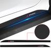 2 stuks Koolstofvezel Auto Deur Zijskirt Dorpel Strip Sticker Decals Styling Voor Motors Metalen Label Sticker Label Embleem Chroom
