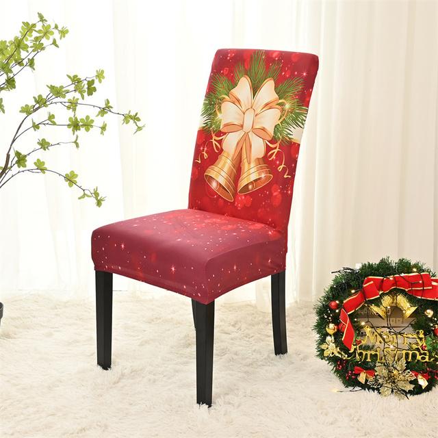 Christmas Chair Covers Dining Room Universal Elastic Chair Slipcovers For Home Party Xmas Decoration Wedding Hotel Chair Decor