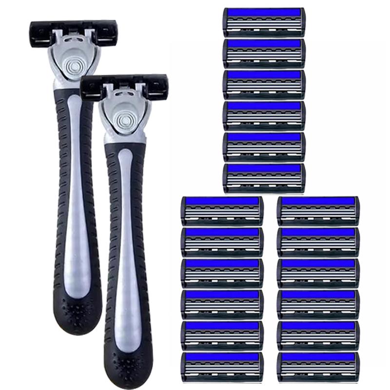 3-layer Shaver sackPremium Stainless Steel Safety Razor with Replaceable Blades - Smooth and Comfortable Shave